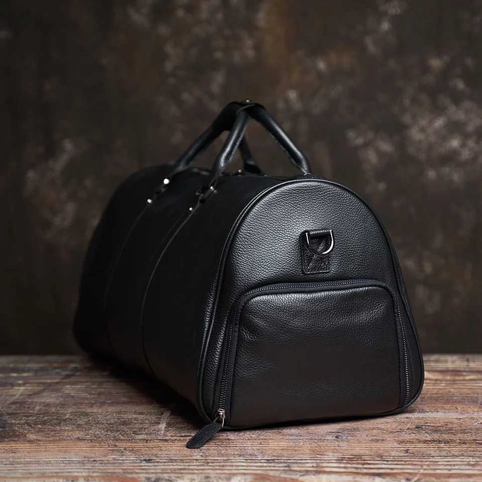 Männer Reisetasche Aus Echtem Leder Casual Hand Gepäck Tasche Hohe Kapazität Duffle Schulter Schuh Tasche Für 17 Zoll Laptop NUPUGOO – Detail 8