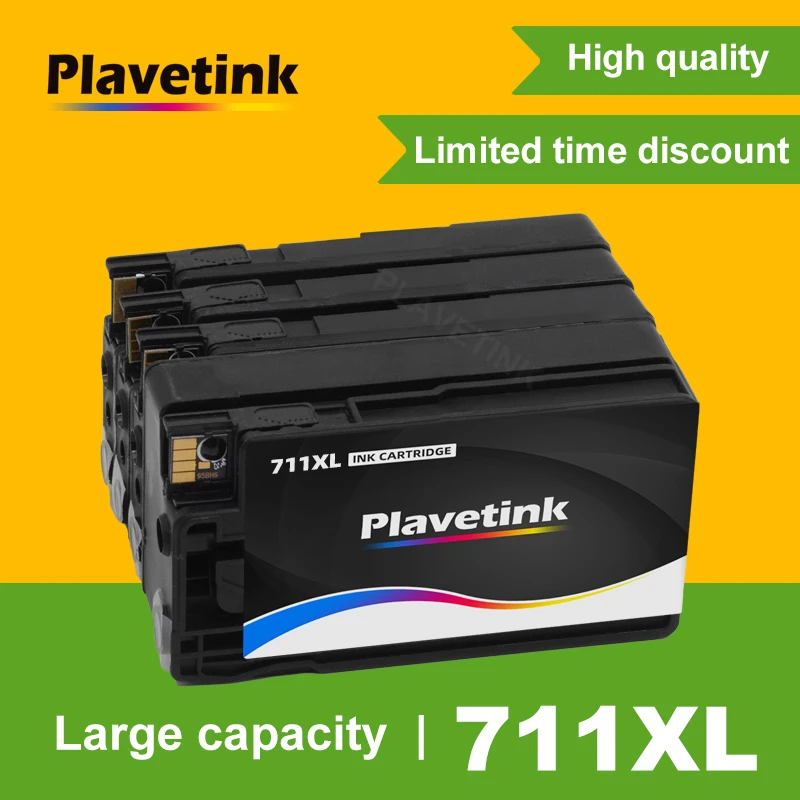 Plavetink 711 Ink Cartridge Replacement For HP 711 Printer Ink Cartridges For HP711 Designjet T120 T520 24-in ePrinter With Chip