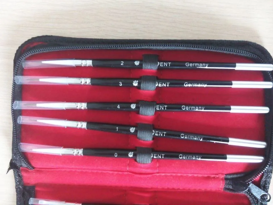 10pcs/set Dental Lab Porcelain Synthetic Brush Pen Set Equipment Well packed New