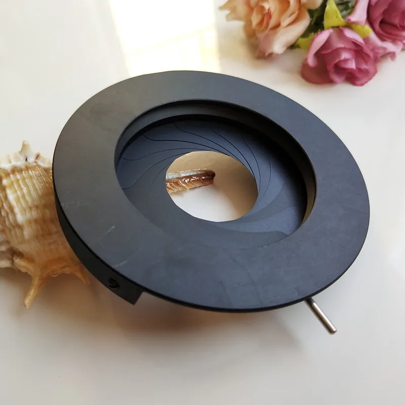 100pcs 3-52MM Amplifying Diameter Zoom Optical Iris Diaphragm Aperture Condenser 14pcs Blades for Digital Camera Microscope