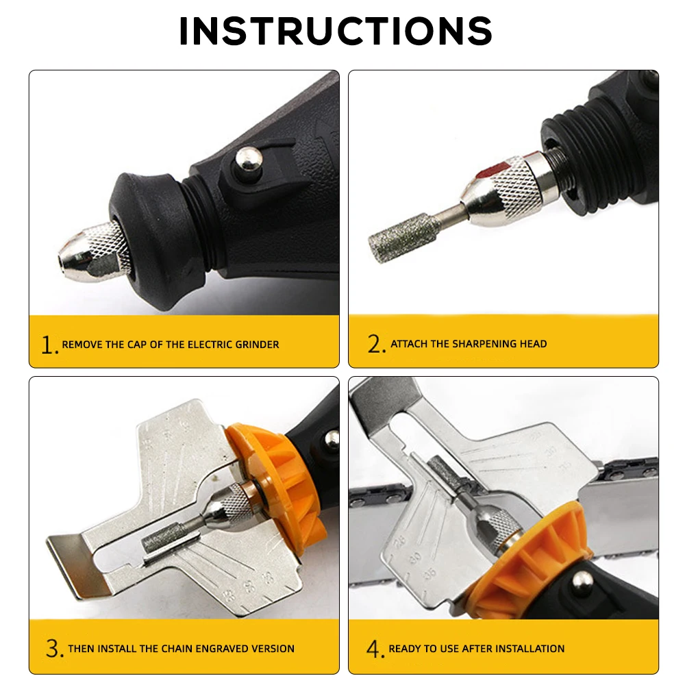 Kit di strumenti per affilare motoseghe mola abrasiva abrasiva con rivestimento diamantato cilindrico per catene elettriche lame seghettate