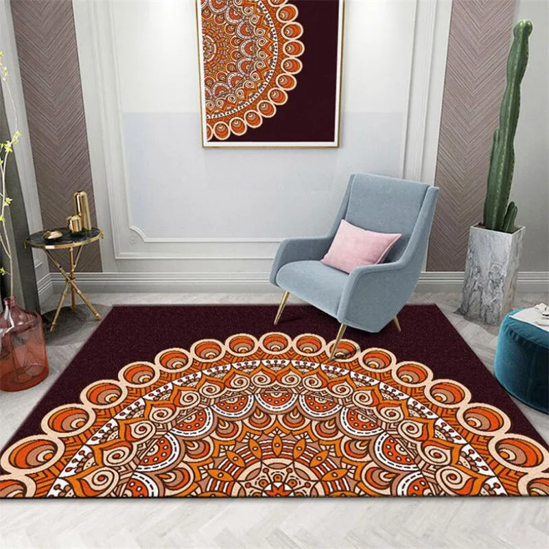 

Bohemia Style Rug Soft Flannel 3D Printed Rugs Parlor Mat Area Rugs Anti-slip Large Carpet Rug Living Room Decor 03