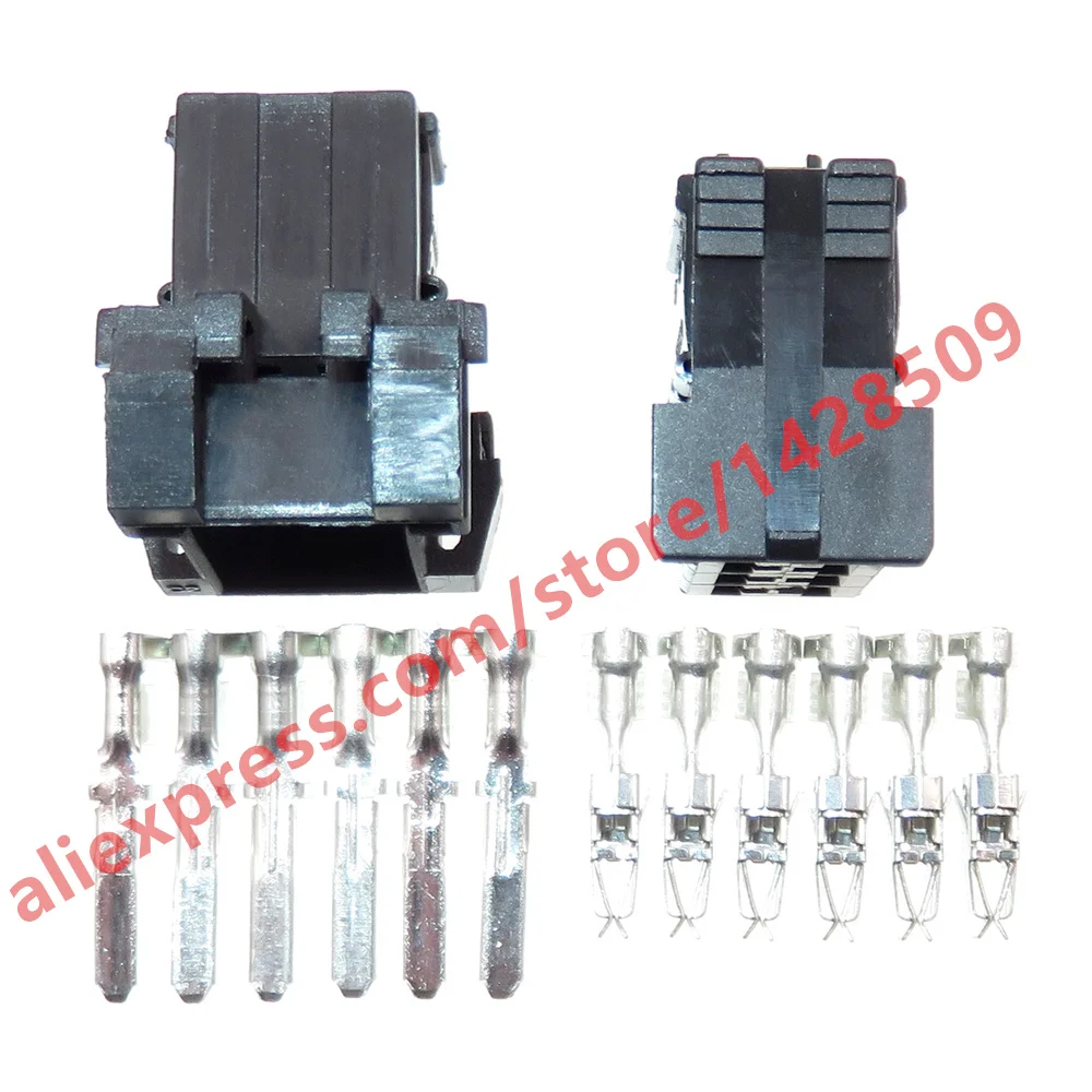 1Set 6 Pin 929505-2 929504-2 Car Wiring Socket 2.8 Series Auto Electric Wire Cable Plastic Housing Unsealed Connector