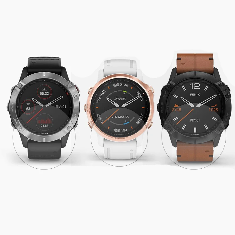 طبقة واقية شفافة من الزجاج المقوى لـ Garmin ، Fenix ، 6 ، 6s ، 6 ، 6 ، واقي شاشة الساعة ، Pro ، Sloar ، Fenix6