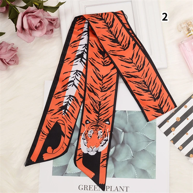 New Animal Print Scarf Ladies Luxury Fashion Tied Bag Handle Small Silk Scarf Ladies Headscarf Scarf  2025