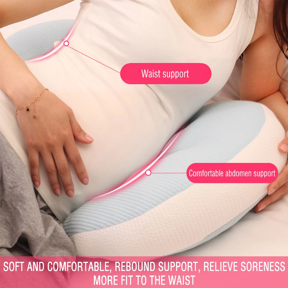 Almohada de apoyo suave para embarazadas, cojín de apoyo para la cintura y la espalda, suministros de maternidad para el vientre, multicolor opcional