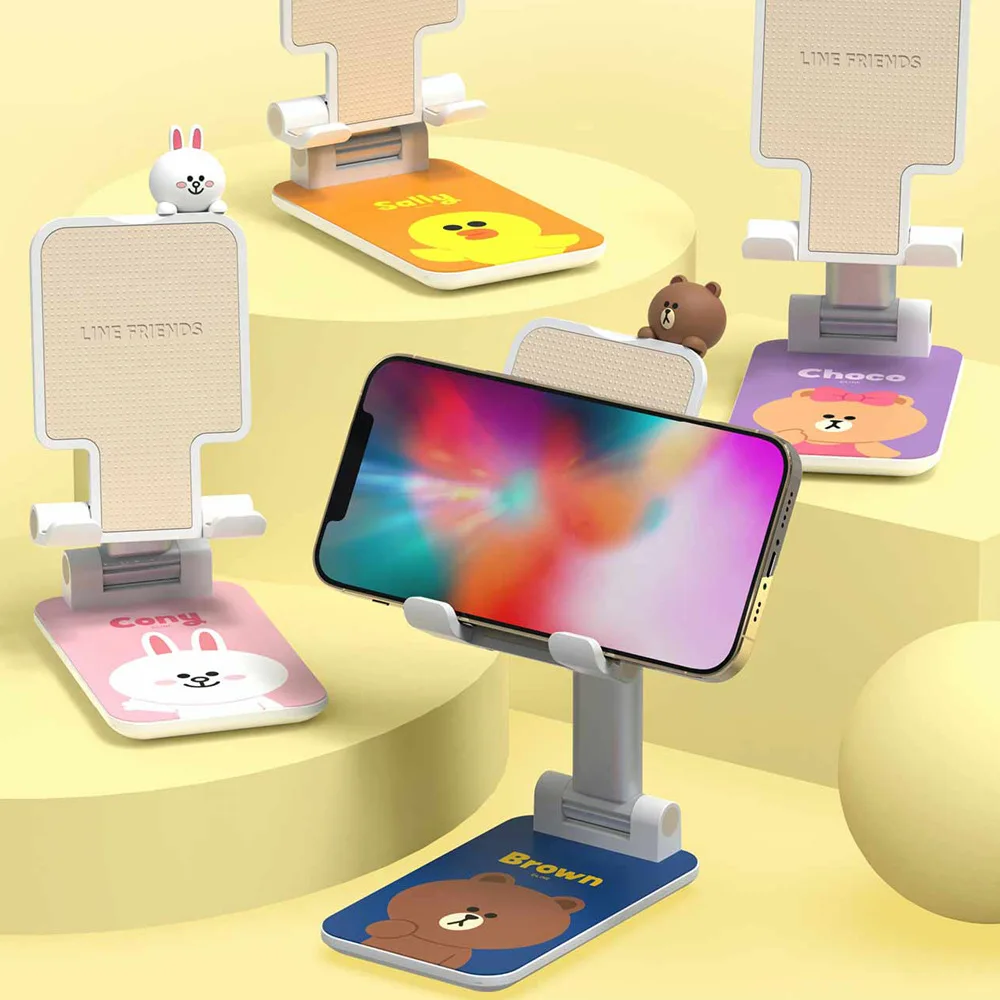

Line Friends Brown Cony Mobile Phone Stand Flat Lifting Bracket Lovely Cartoon Doll Phone Holder