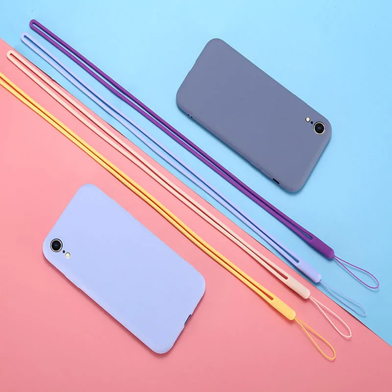 Cordino lungo in Silicone per cellulare cordino per telefono cinturini per polso cordini portachiavi cinturino carta d'identità palestra cavo per Badge USB corda per appendere