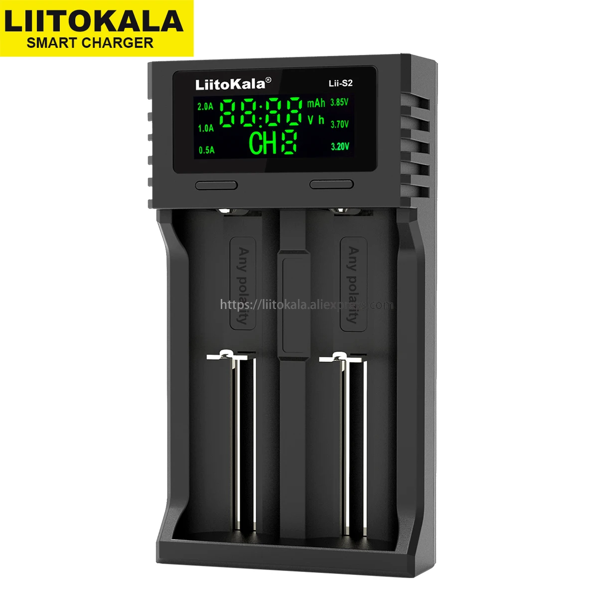 Liitokala Lii-S2 Lii-202 Lii-402 Lii-S4 3,7 V 3,2 V 3,85 V 1,2 V AA/AAA 26650 14500 16340 25500 18650 Inteligentna ładowarka do baterii litowej