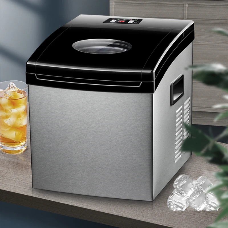 Machine à glaçons commerciale 24kg, magasin de thé bar ktv grande machine à glaçons petit ménage automatique glaçons