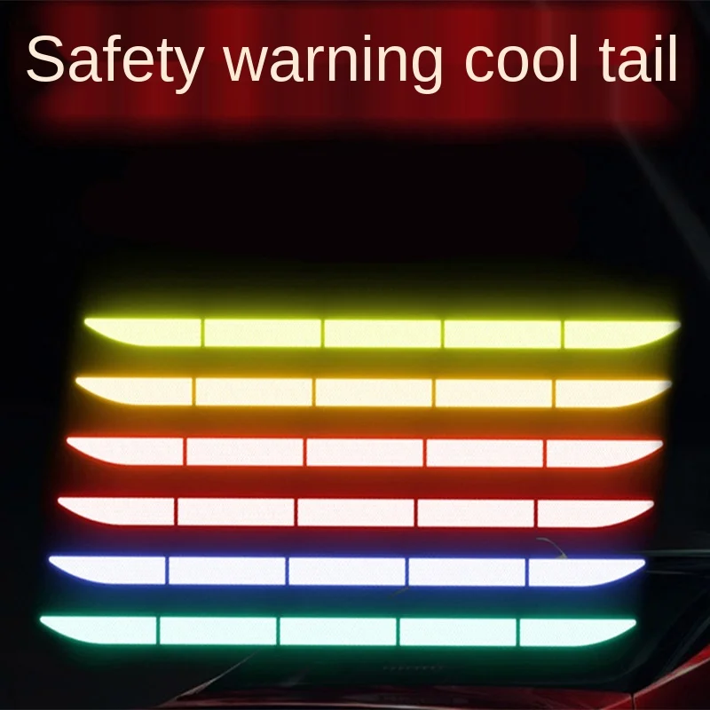 Car Tail Box Reflective Stickers Trunk Car Stickers Decorative Scratches Luminous Anti-collision Tail Warning Strip Car Stickers