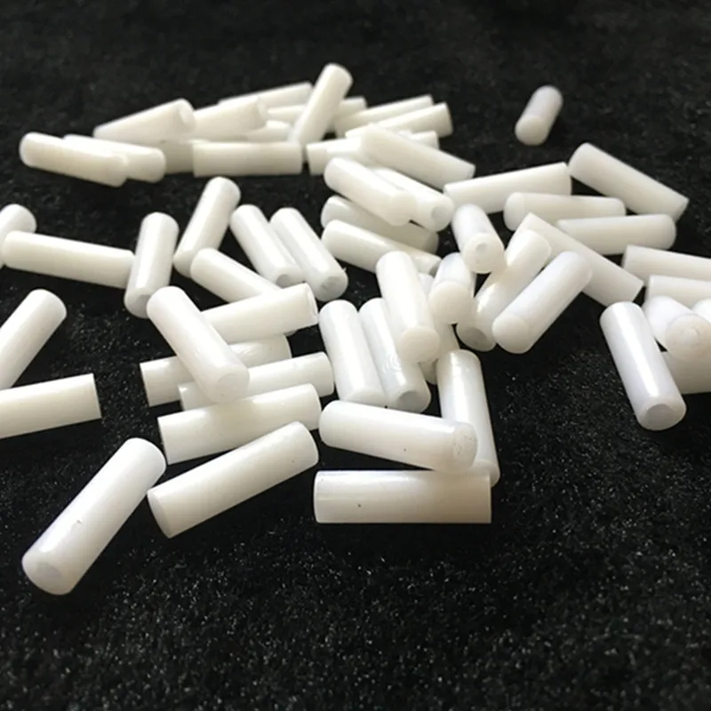 500PCS 6x10mm PCB Test Fixture Parts Plate POM Pressure Bar White/Black Flat Ended without holes