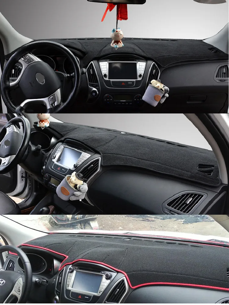 For Hyundai ix35 Tucson 2010-2022 Dashmat Dashboard Cover Instrument Panel Pad Dash Mat Anti-Dirt Proof Ornaments