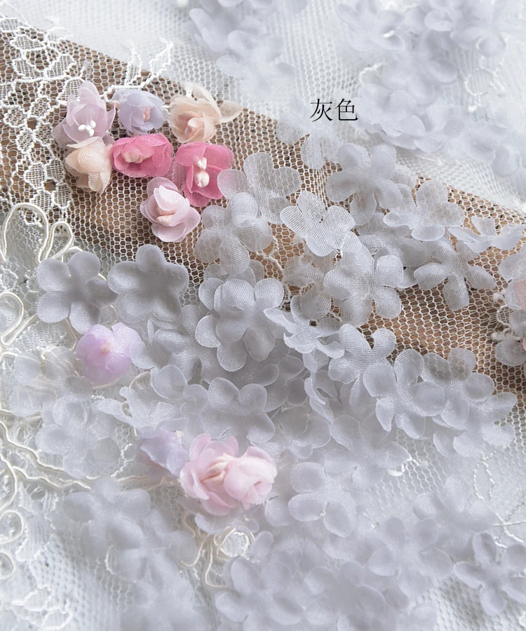 Handgefertigte Organza-Blütenblätter für Babykleidung, Kopfbedeckungsmaterial, 3D-Blumen, RS3797, 1,5 cm – Detail 35