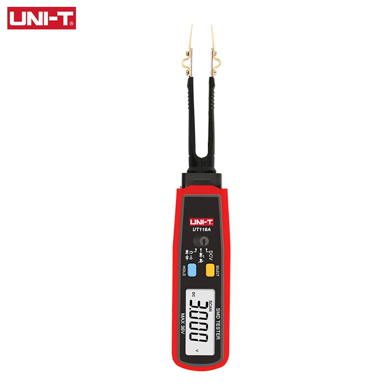 UNI-T UT116A UT116C SMD Tester 36V Voltage Meter Resistance Capacitance Zener Diode Continuity Battery Tester