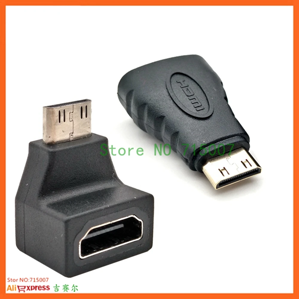 Adaptateur d'extension Mini mâle HD plaqué or 1080P, compatible avec Standard HD femelle, convertisseur F-M HDTV femelle vers mâle