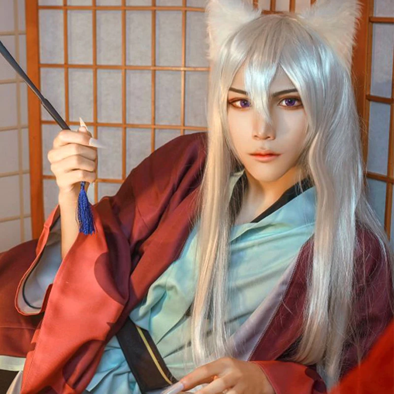 Anime Kamisama Hajimemashita / Kamisama Kiss Tomoe Uniform Cosplay Costumes Kamisama Love Full Set Kimono Halloween wig shoes