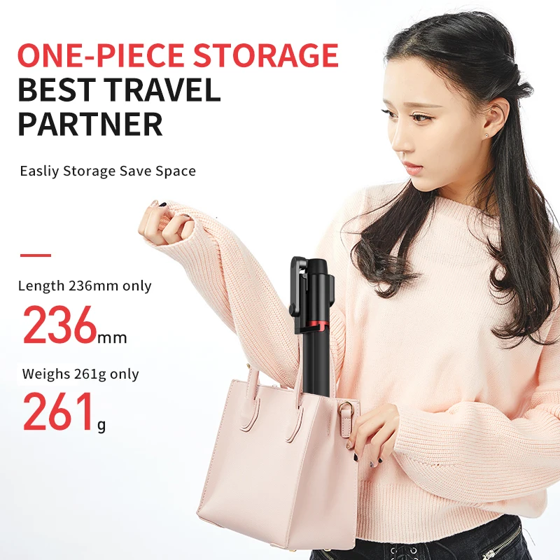 Selfie Stick ترايبود المحمولة الكل في واحد 1.3 متر البث المباشر الهاتف العالمي 360 غير مرئية يده السفر تمتد قوس