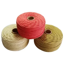 Thicker 100% Cotton rope 60m/roll colorful twine macrame cords  for party wedding decoration accessory DIY