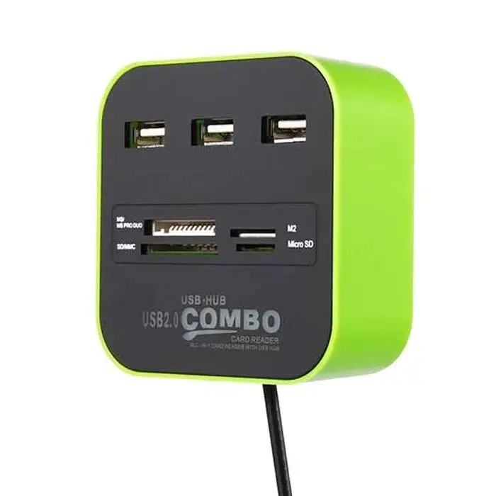 Erilles-HUB USB todo en uno, lector de tarjetas Micro SD de alta velocidad, 3 puertos, conector adaptador para tableta, PC, ordenador portátil