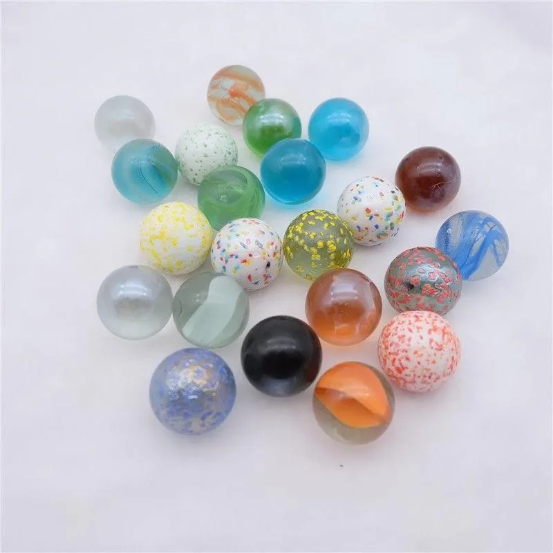 10/20pcs Marbles Glass Ball 16 Mm Cream Console Game Stress Pinball Machine Cattle Small Pat Toys Parent-child Machine Beads