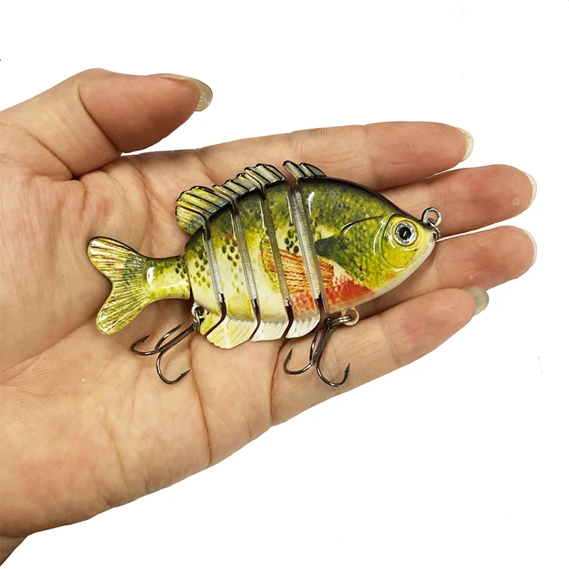 New 6 Segment Multi Jointed Panfish Swimbaits Topwater Bass Lures Hard Fishing Lure Crankbait Saltwater 9cm 25g Accessories