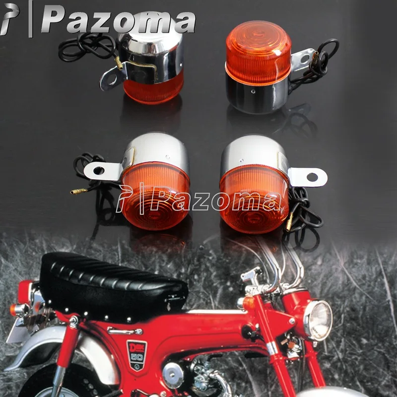 Front & Rear Cafe Racer Turn Signal Light for Honda Z50J Z50 Z50A ST50 Dax ST70 CT70 K1 K2 K3 Monkey Flasher Indicator Blinker