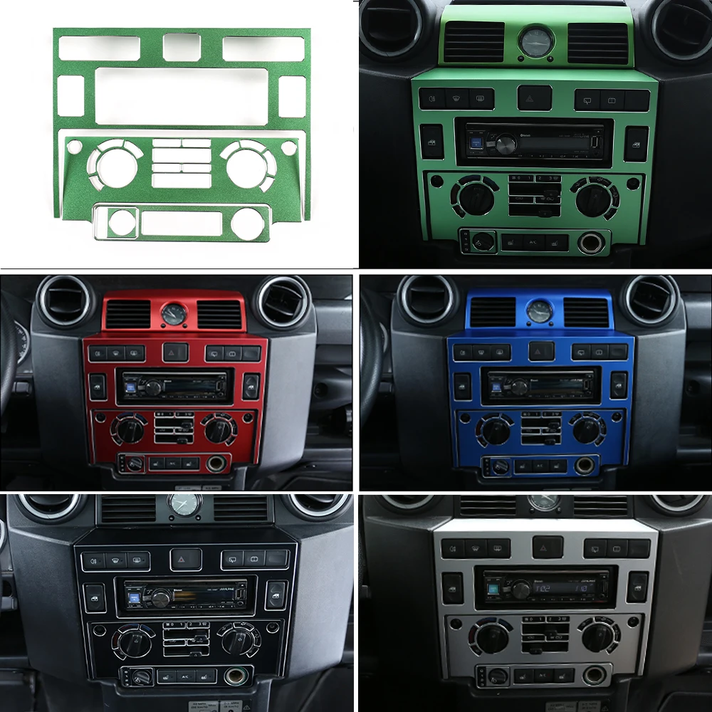 

Aluminum Car Center Console Air Conditioning Adjust Decoration Panel Trim Sticker,For LR Defender 110 2008-2018,Auto Accessories