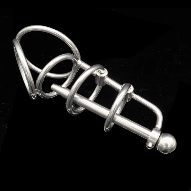 CHASTE BIRD New Stainless Steel Male Metal Chastity Device with Urethra Catheter Plug Cock Cage Penis Belt Sex Toy BDSM A079