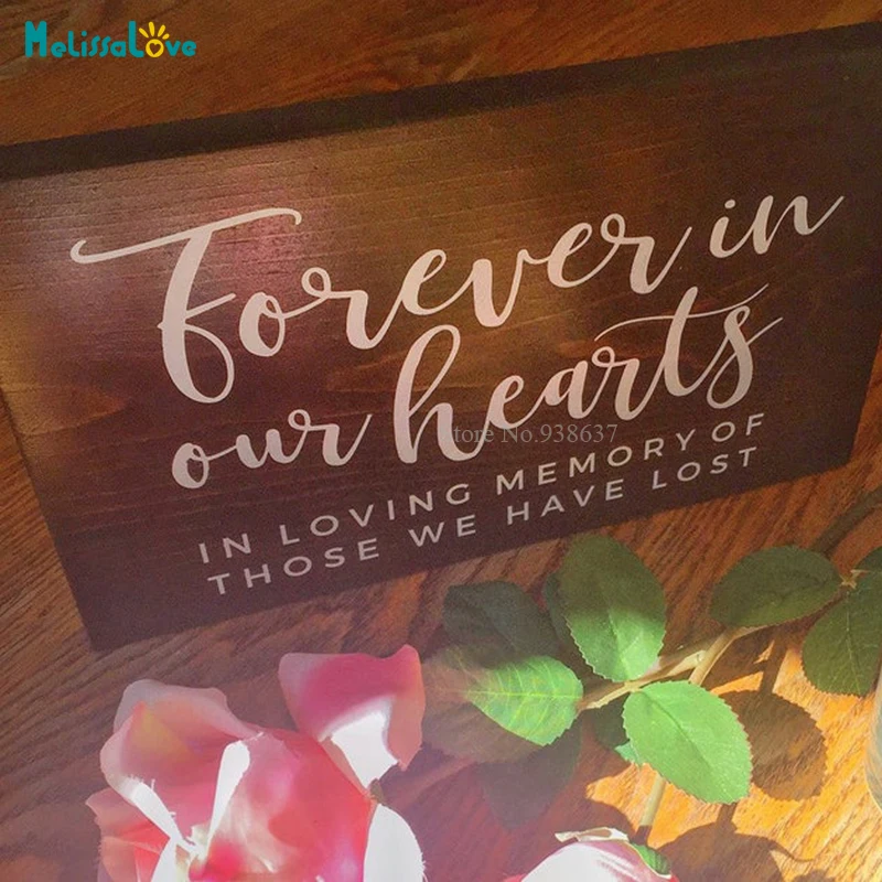 Forever in our hearts loved ones lost memorial Wedding Party Removable Vinyl Stickers BA245