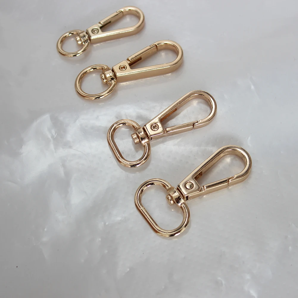 5pcs/lot Gold Silver Bronze Black Metal Swivel Lobster Clasp DIY Keychain Keyring Key Chain Ring Craft Bag Hardware Wholesale