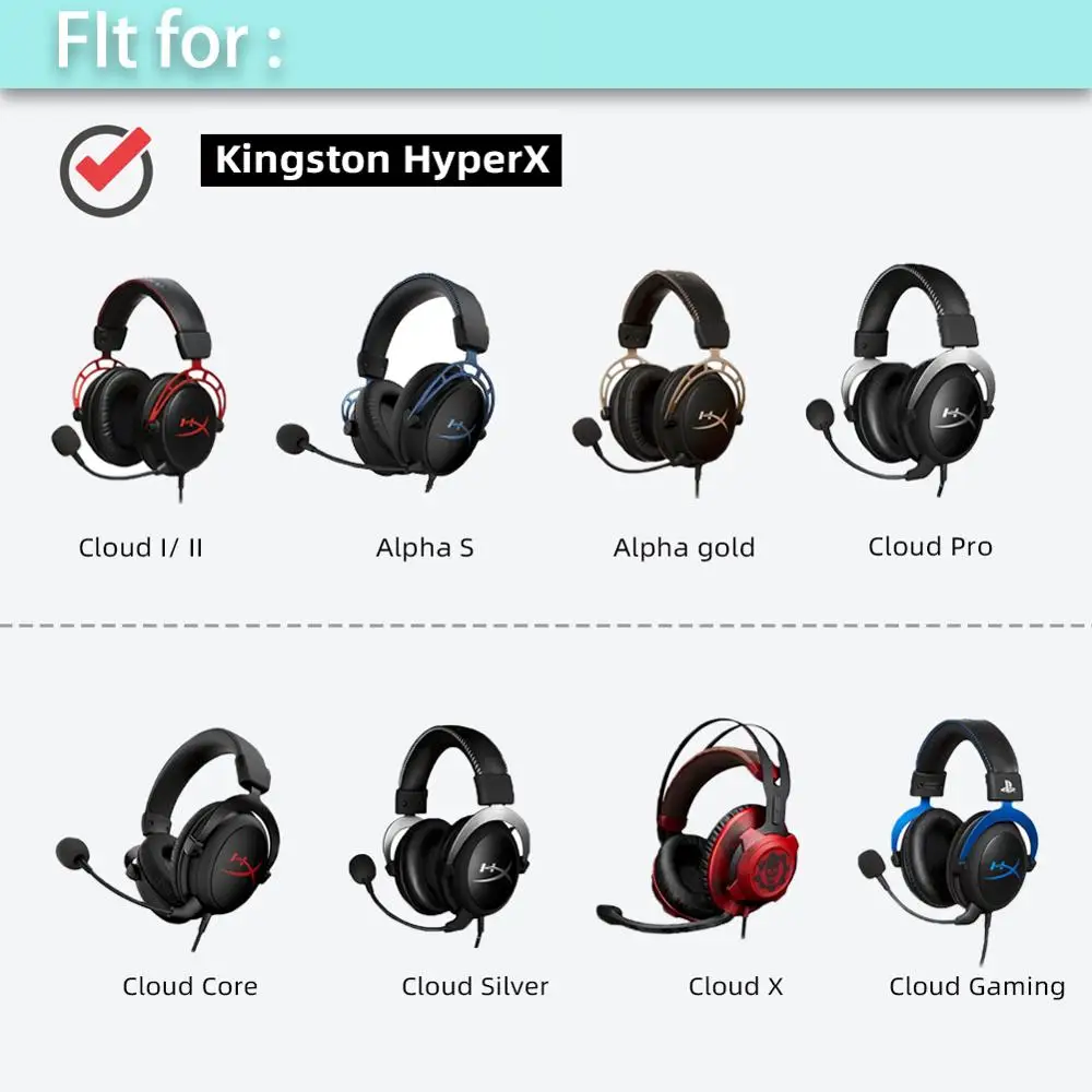 KQTFT Thay Thế Nút Tai Nghe Bằng Cho HyperX Cloud I/ II Cloud X Cloud Pro Cloud Chơi Game, đám Mây Bạc Cloud Core Cloud Alpha S/Vàng