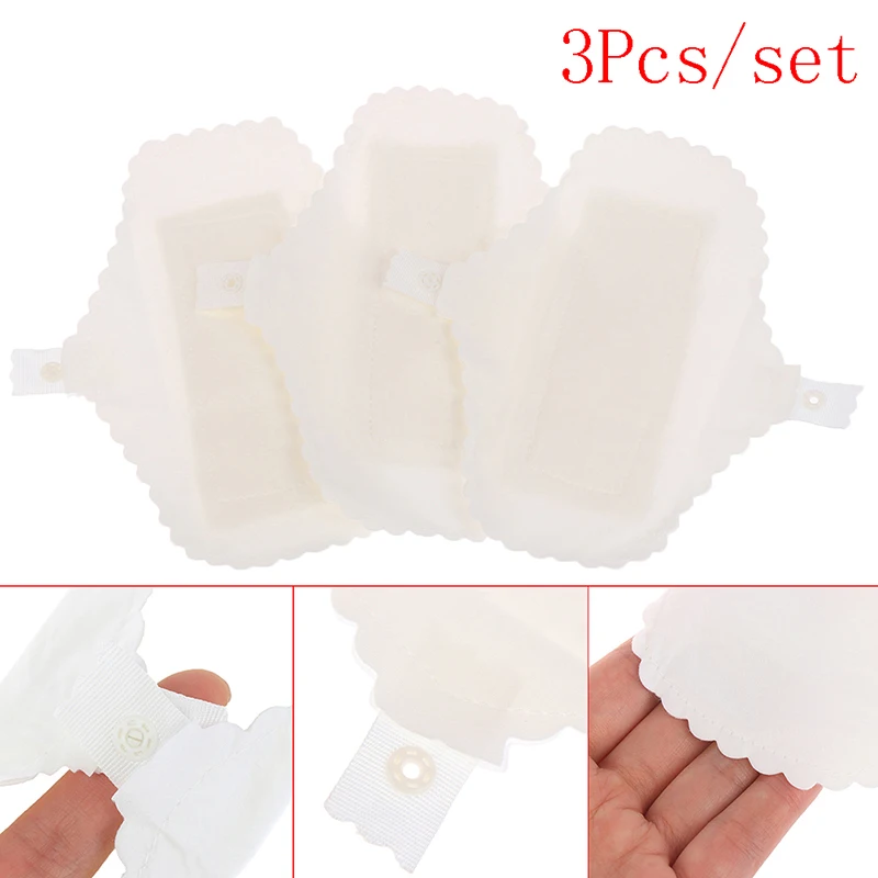 

3 Pcs/lot Thin Reusable Menstrual Cloth Sanitary Pad Washable Waterproof Panty Liners White Pads For Women Feminine Hygiene