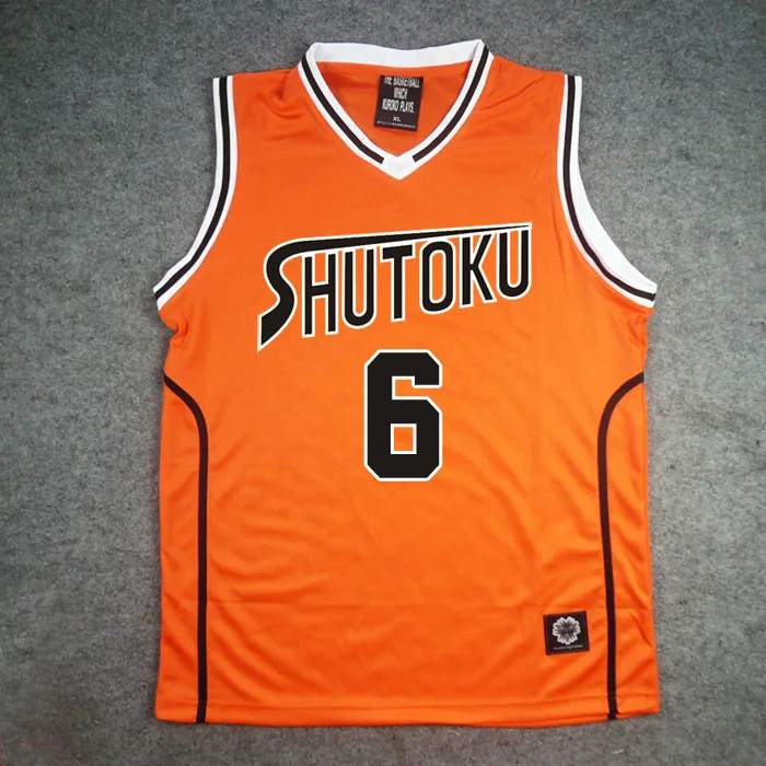 Kuroko no Basuke Shutoku High School No.6 Midorima Shintaro Cosplay Printed Sport Top Vest Anime Basketball Jersey