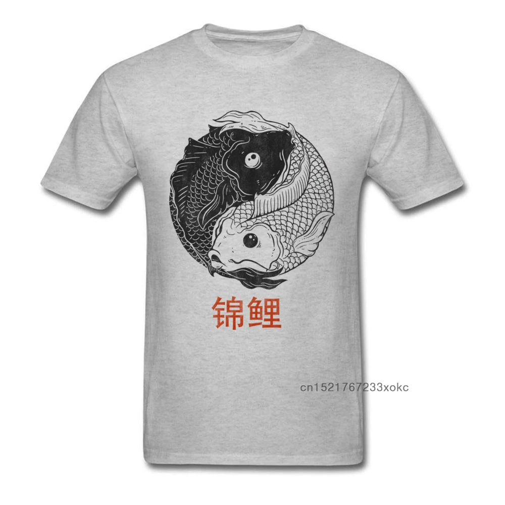 KOI FISH T-shirts for Men Geek Summer Fall Tops & Tees Short Sleeve New Coming Casual Sweatshirts Crew Neck 100% Cotton Fabric