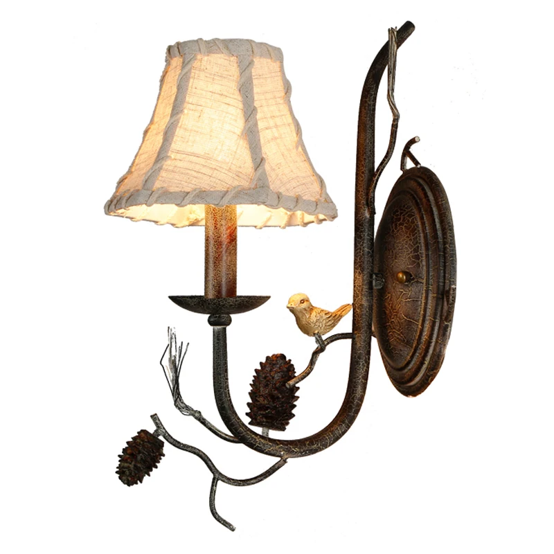 soquete rural lampada de parede retro decoracao personalizada restaurante coffee shop club bar lobby bird branch luzes escocesas e14 01