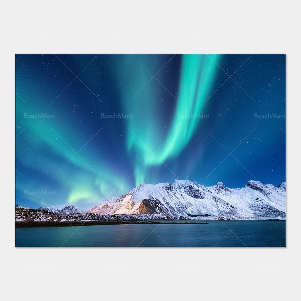 Aurora Borealis Volle Druck Neue Mode Aurora Polaris Leinwand Malerei Polar Licht Poster Nordic Moderne Dekoration