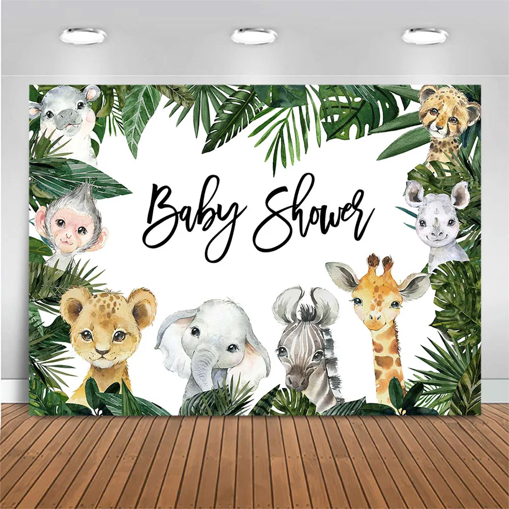 Mocsicka лес сафари фон для фотосъемки Baby Wild One 1st Birthday Baby Shower фото фон для фотостудии дикое животное