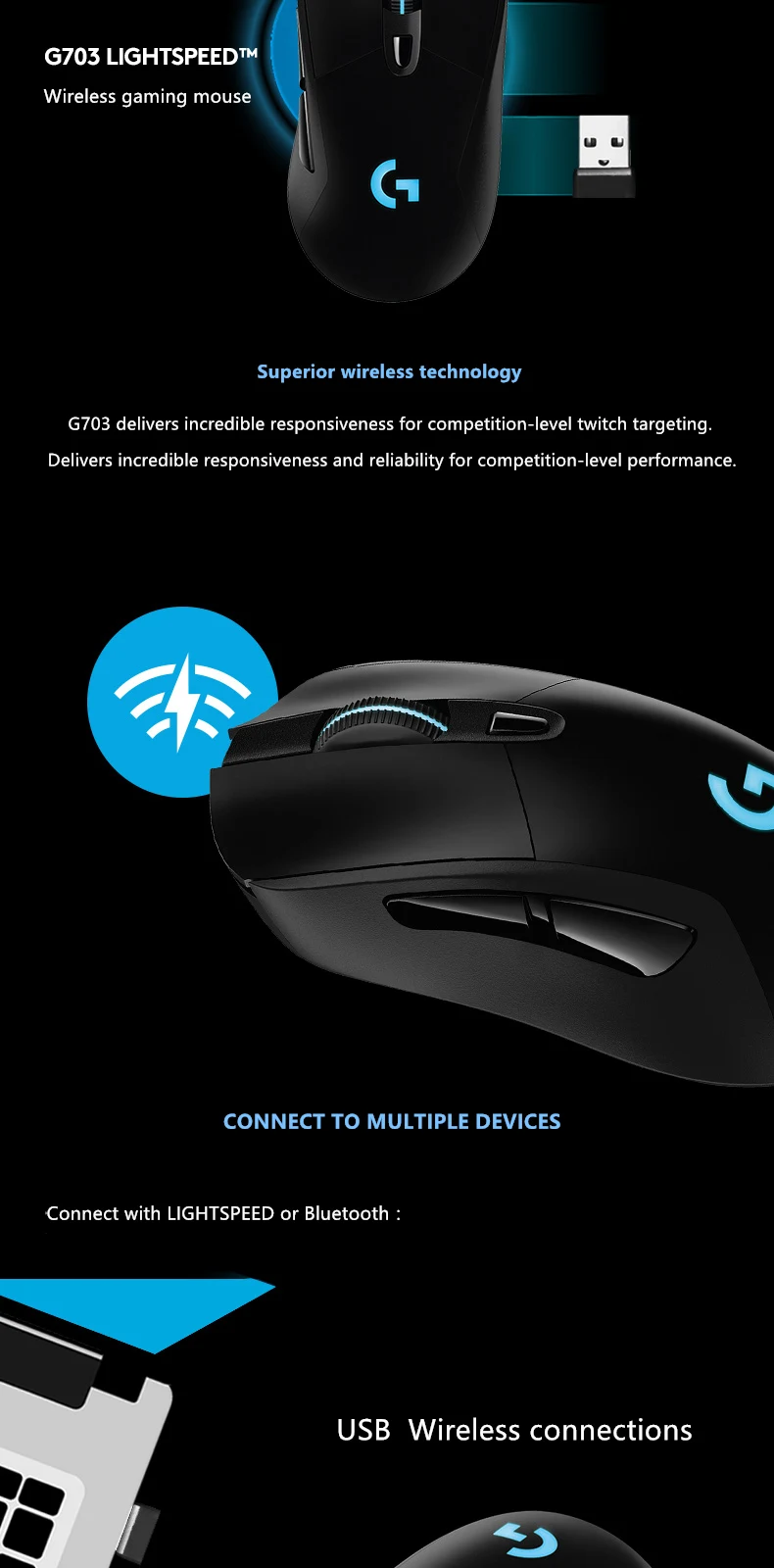 ロジクール G703 ライトスピード ワイヤレス ゲーミング マウス