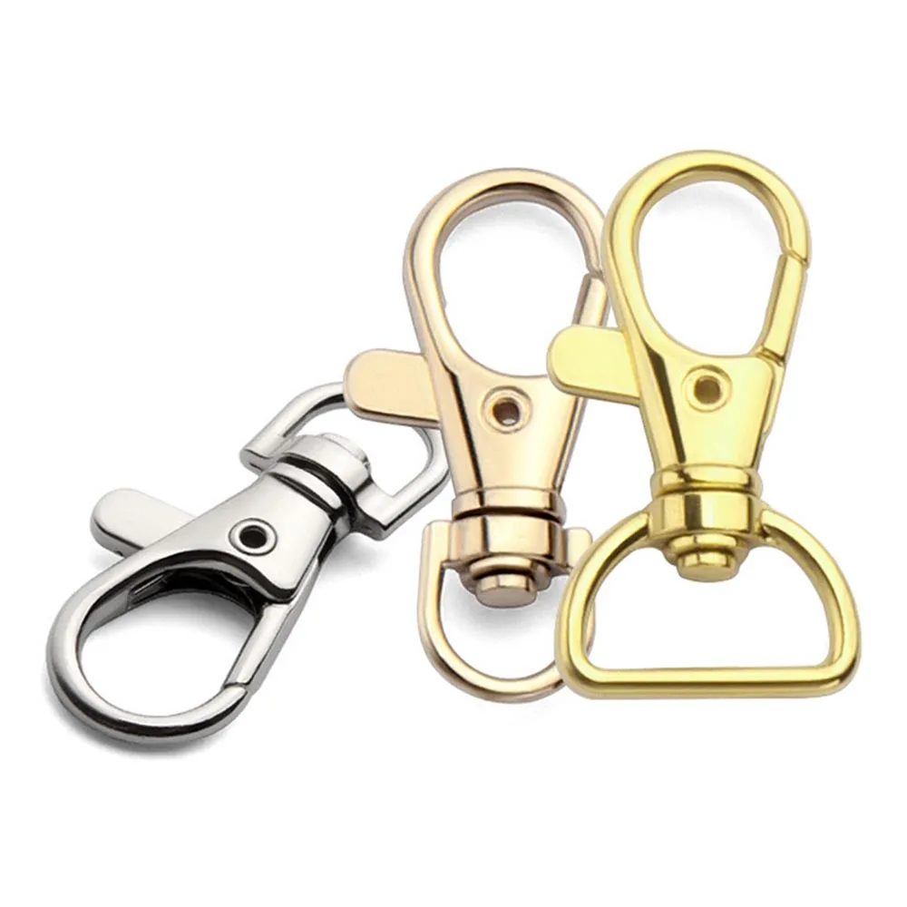 10pcs Metal Bags Strap Buckles Lobster Clasp Collar Carabiner Snap Hook DIY KeyChain Bag Part Accessories