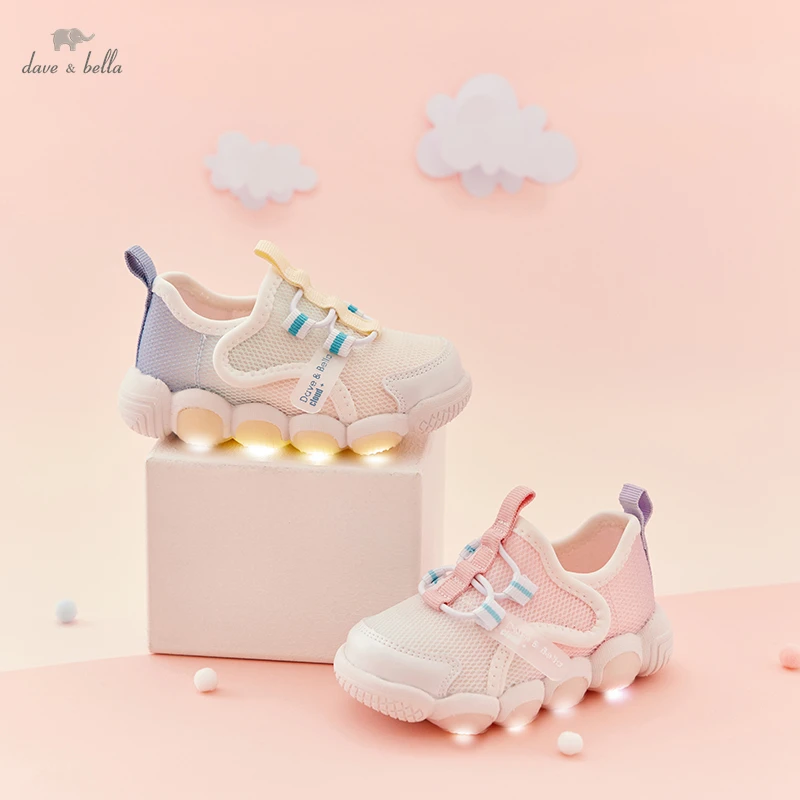 

DB1220196 Dave Bella spring fashion baby unisex patchwork shoes casual children girls boys sneaker