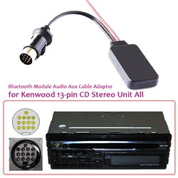 Car bluetooth Module Audio Aux Cable Adapter Receiver For Kenwood All 13-pin CD Stereo