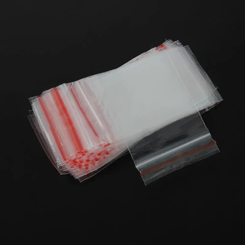 100Pcs/Lot PE Self styled 5 Wires Lock Zipped Poly Clear Bags Plastic Food Storage Bags Thick Transparent Package Bags