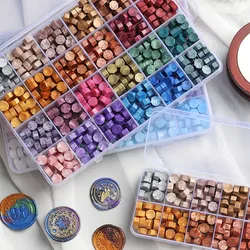 Ancient Sealing Wax Stamp Making Tools Sealing Wax Box Set Seal Beans Stamp Beads for Vintage Craft Envelope Wedding Wax Seal
