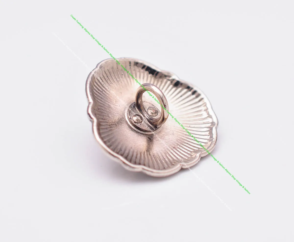 10X Silber Indische Blume Kunst Echt Grün Liebe Herz Türkis Leathercraft Haar Zubehör Nähen Schaft Taste Concho Verschluss – Detail 28