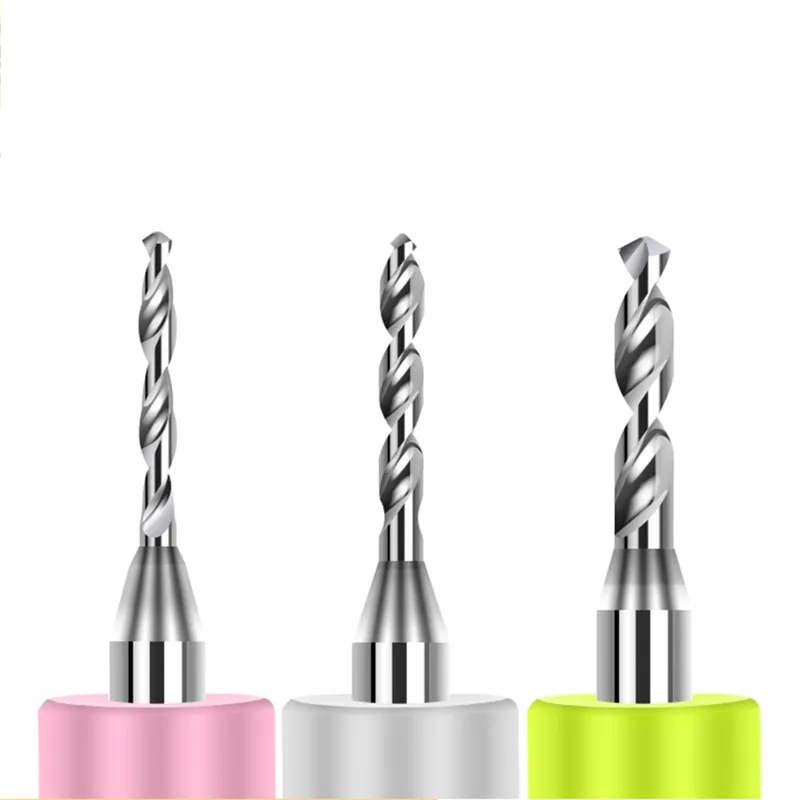 Pwb 0.1mm della macchina del trapano di Cnc del circuito stampato della punta del trapano di Cnc del carburo di 10 pz/set Mini diametro 3.1mm a 3.175mm