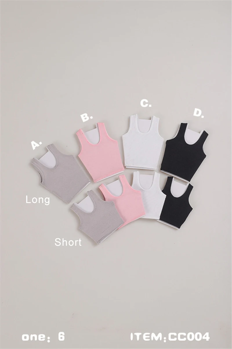 1/6 Scale Female Vest Clothes Bottoming Shirtbase Base Vest Sports Vest And Short/Long Shirt Model For 12Inch Body Doll Figure