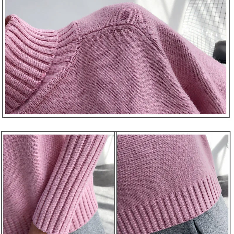 Turtleneck Sweater Women 2023 New Autumn Winter Cashmere Knitted Warm Women Sweater And Pullover Female Tricot Jumper Pull Femme