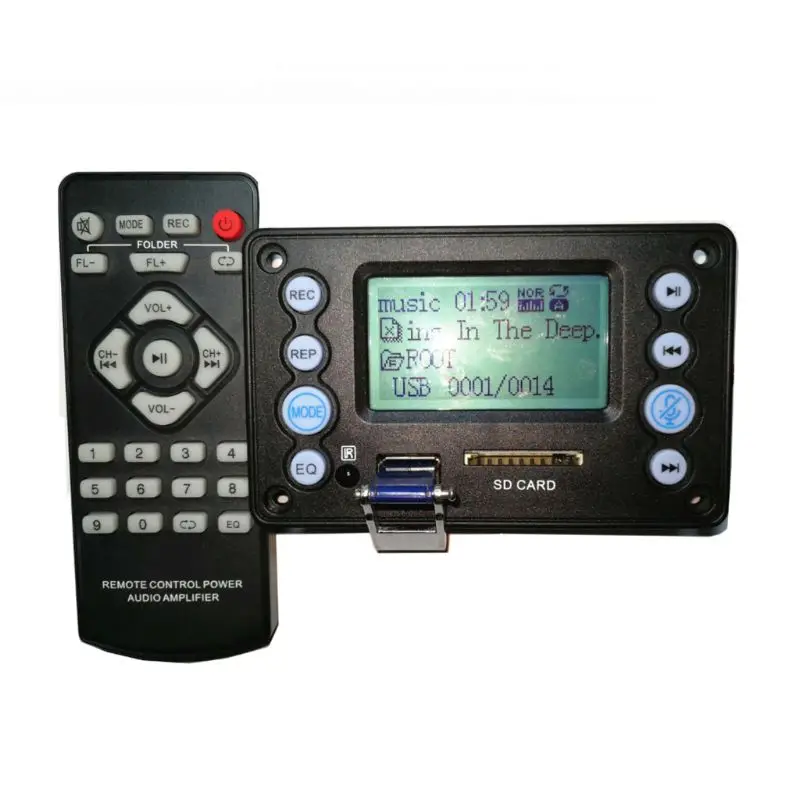 DC 5V 4.0 MIC Recording Port Bluetooth MP3 Decoder Board Module USB SD WAV WMA APE FLAC FM with Remote control