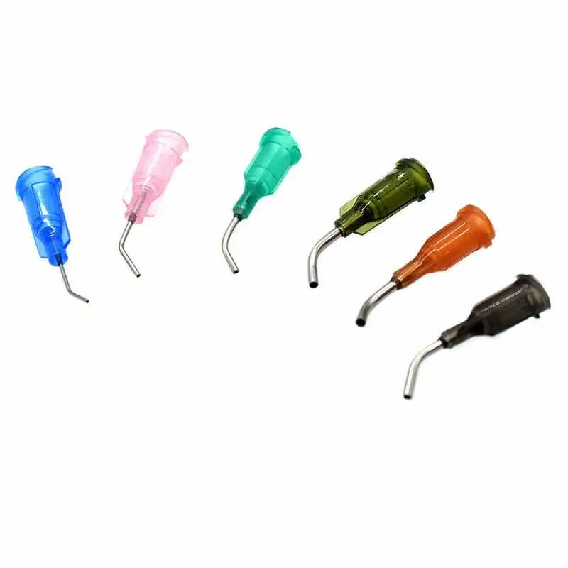 Imagem -02 - Agulha de Seringa Dispensadora de Líquido de Precisão 14g 15g 18g 20g 21g 22g 23g 25g 27g Agulha de Distribuição de Cotovelo 25 Peças de